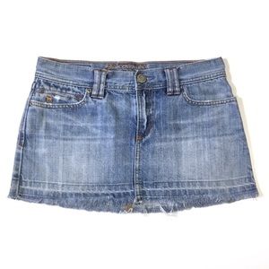 Abercrombie & Fitch Mini Skirt Distressed Denim